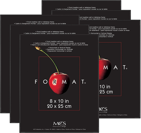 MCS Format Frames, 8 x 10 in, Black, 6 Count