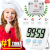 Timers, Classroom Timer for Kids, Kitchen Timer for Cooking, Egg Timer, Magnetic Digital Stopwatch Clock Timer for Teacher, Study, Exercise, Oven, Cook, Baking, Desk - AAA Battery Included - 2 Pack