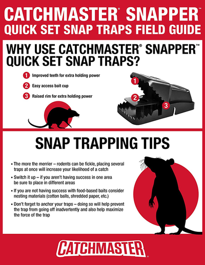 Catchmaster Jumbo Snapper Quick Set Rat / Mouse Snap Trap - 6 Pack