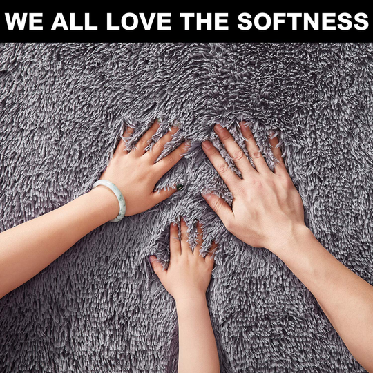 PAGISOFE Pink Fluffy Shag Area Rugs for Bedroom 5x7, Soft Fuzzy Shaggy Rugs for Living Room Carpet Nursery Floor Girls Room Dorm Rug