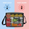 Insulated Lunch Box for Women Men, Leakproof Thermal Reusable Lunch Bag with 4 Pockets for Adult & Kids, Lunch Bag Cooler Tote for Office Work by Tirrinia, Black