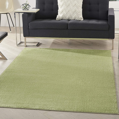 Nourison Essentials Solid Contemporary Green 4' X 6' Area Rug , 4' X 6'