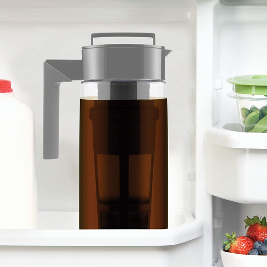 Takeya Patented Deluxe Cold Brew Coffee Maker, Two Quart, Stone