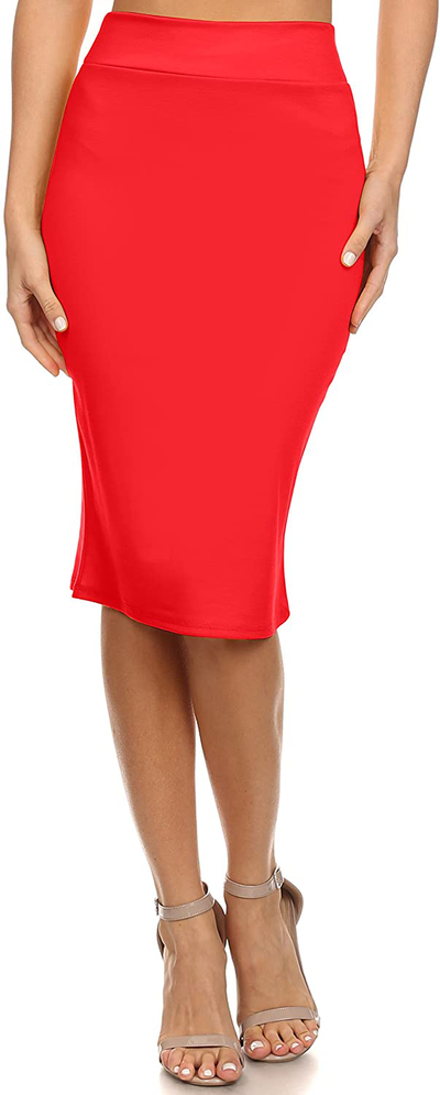 Reg and Plus Size Pencil Skirts for Women Below The Knee. Work,Weekends,Date Nights,Sexy Office Business Bodycon Skirts