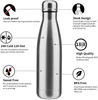 JEAREY 17oz Stainless Steel Water Bottle Double Walled Sports Water Bottle Vacuum Insulated Cola Shape Travel Thermal Flask BPA Free