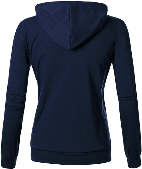 GIVON Womens Comfortable Long Sleeve Lightweight Zip-up Hoodie with Kanga Pocket(XS~4XL)