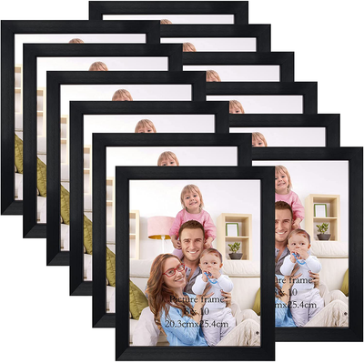 Giftgarden 4x6 Picture Frame Black Photo Frames Bulk for Wall or Tabletop, Set of 12