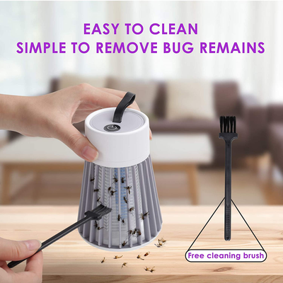 Bug Zapper Effective Attractant Insect Fly Pest Trap White Electric Mosquito Zappers Killer,Insect Fly Trap for Backyard,Patio,Hangable Electronic UV Lamp for Outdoor and Indoor Patio(with Free Plug)