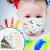 50 Pack Kids Disposable Colorful Dye Print Face_Masks with 3 Layer Face Filter for Boys Girls on School Outdoor (Multicolor56)