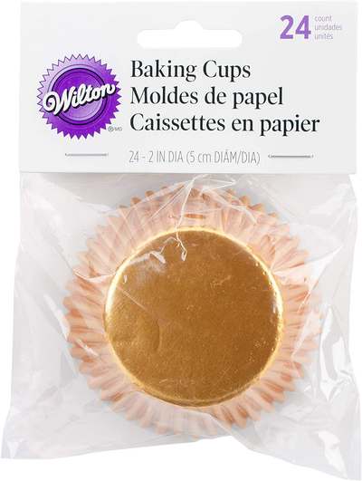 Wilton BAKECUPS GOLD FOIL 24CT, Standard