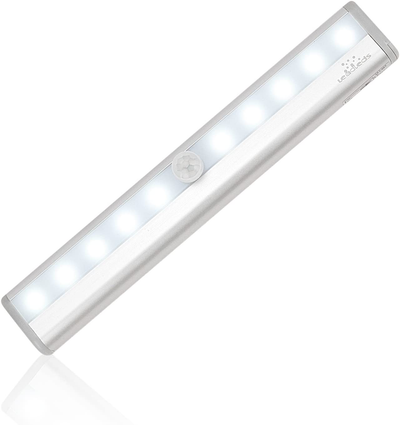 Leadleds I-007 10-LED Wireless Motion Sensor Light Automatic with Magnetic Strip, Battery Operated, Portable for Closet, Door, Stairs Light, Hallway, Step Lights