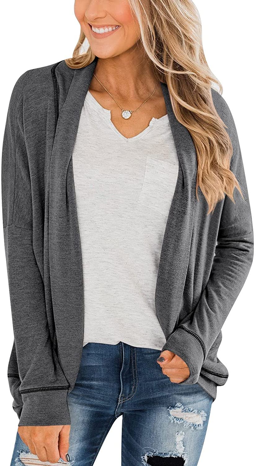 Women's Casual Long Sleeve Open Front Cardigan Sweater