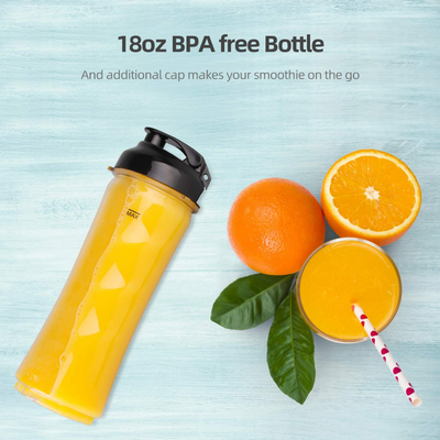 Smoothie Blender 300 Watt with 18 oz BPA Free Portable Travel Sports Bottle