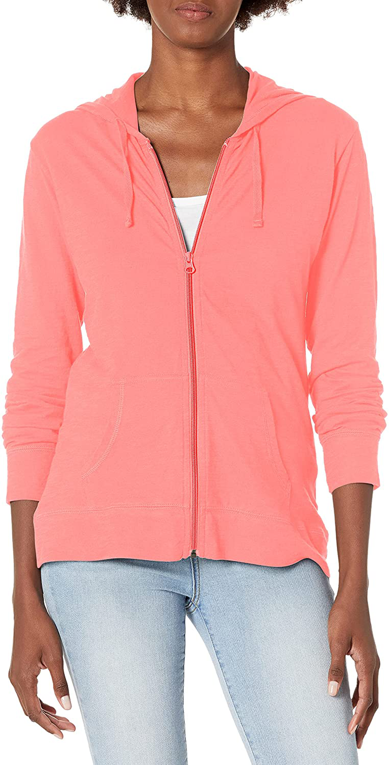 Hanes Women's Jersey Full Zip Hoodie