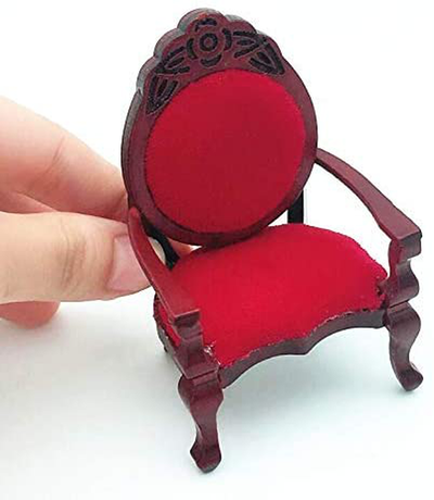EatingBiting 1:12 Dollhouse Miniature Vintage Retro Single Sofa Chair Furniture for Living Room ,Bed Room , Kitchen , Retro Vintage Designed Dolls House Miniature Furniture Action Figures Accessory