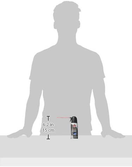 Falcon Dust, Off Compressed Gas (152a) Disposable Cleaning Duster, 1, Count, 3.5 oz Can (DPSJB),Black