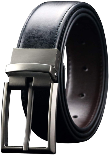 Men's Casual Reversible Leather Dress Belt