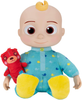 CoComelon Official Musical Bedtime JJ Doll, Soft Plush Body – Press Tummy and JJ sings clips from ‘Yes, Yes, Bedtime Song,’ – Includes Feature Plush and Small Pillow Plush Teddy Bear – Toys for Babies