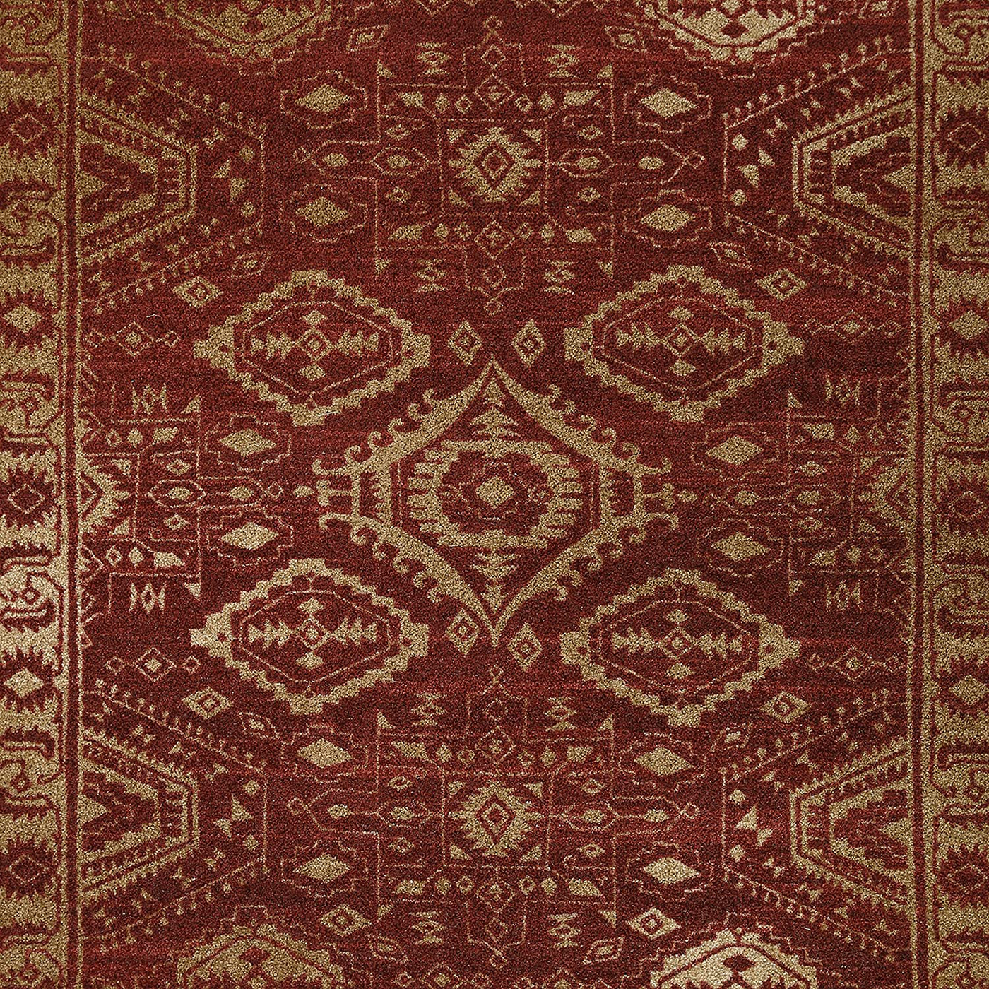 Maples Rugs Georgina Traditional Area Rugs for Living Room & Bedroom [Made in USA], 3'4 x 5, Red/Gold