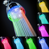 2PACK LED Shower Head, 7 Color Flash Light Automatically Changing LED Fixed ShowerHead for Bathroom Upgraded Adjustable Luxury ShowerHead High Pressure Flow Rain for Kids Adult Tool-Free Installation