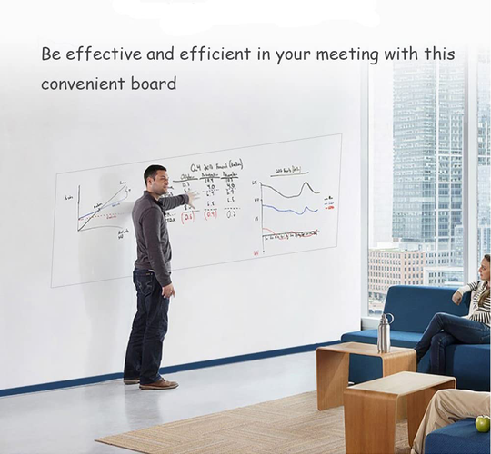 Dry Erase Whiteboard Sticker Wall Decal, Self-adhesive White Board Peel Stick Paper for School,Office,Home,Kids Drawing with 1 Water Pen (78.7" x 17.7")