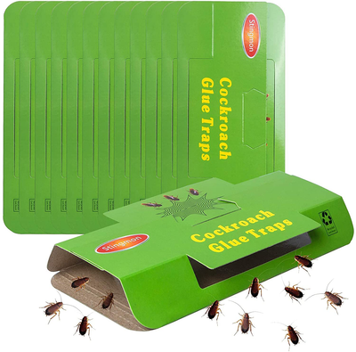 12 Pack Roach Traps Indoor Roach Killer, Cockroach Killer Indoor Home, Bug Insect Glue Trap for Crickets Roaches Spiders Beetles