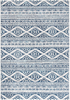 Safavieh Tulum Collection TUL272D Moroccan Boho Tribal Non-Shedding Stain Resistant Living Room Bedroom Area Rug, 2' x 5', Ivory / Navy