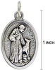 Religious Gifts St Francis Dog Tag - Saint Francis of Assisi Silver Tone Pet Medal, 1 Inch
