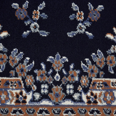 Home Dynamix Premium Sakarya Traditional Medallion Border Area Rug, Midnight Blue, 1'9"x7'2" Runner