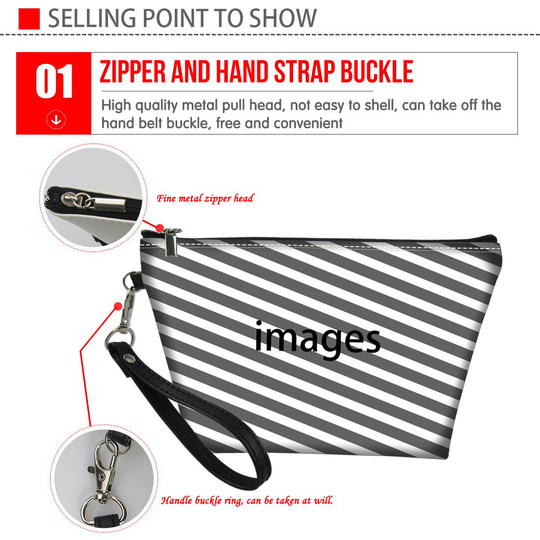 Cosmetic Bag Makeup Bag Zipper Pencil Clutch