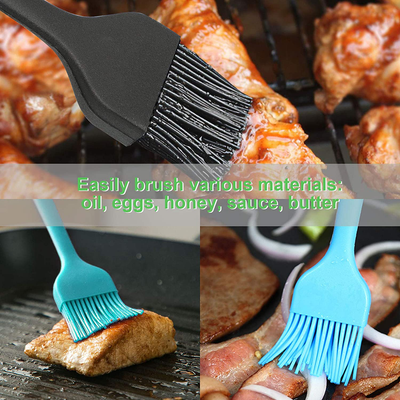 Silicone Basting Brush, Premium Baking Brush - for Cooking, Grilling & Marinating, BBQ, Pastry, Sauce, Butter, Oil, Turkey and Desserts Baking - Heat Resistant Barbecue Utensil, Set of 2