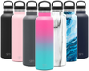 Simple Modern 20oz Ascent Water Bottle - Hydro Vacuum Insulated Tumbler Flask w/Handle Lid - Pink Double Wall Stainless Steel Reusable - Leakproof Ombre: Sorbet