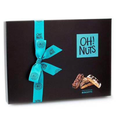 Biscotti Cookies Gift Basket | Christmas Gourmet Holiday Chocolate Food | Unique Idea For Him or Her Corporate Gifts, Men Women Families, Hanukkah, Thanksgiving, Christmas, Valentines - Oh! Nuts