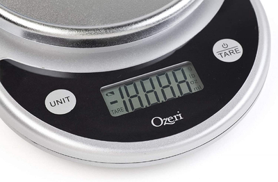Ozeri ZK14-AB Pronto Digital Multifunction Kitchen and Food Scale, Standard, Silver On Black