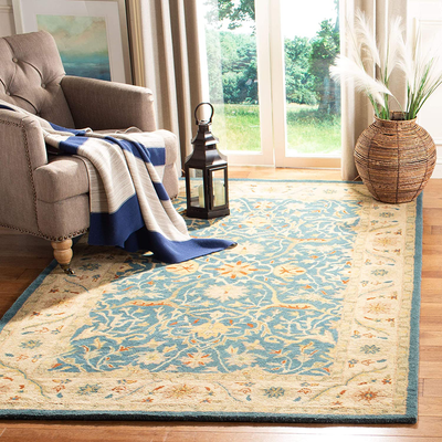 Safavieh Antiquity Collection AT14E Handmade Traditional Oriental Premium Wool Area Rug, 3' x 5', Blue