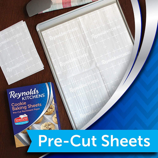Reynolds Kitchens Cookie Baking Sheets, Pre-Cut Parchment Paper, 22 Sheets