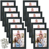 Giftgarden 4x6 Picture Frame Black Photo Frames Bulk for Wall or Tabletop, Set of 12