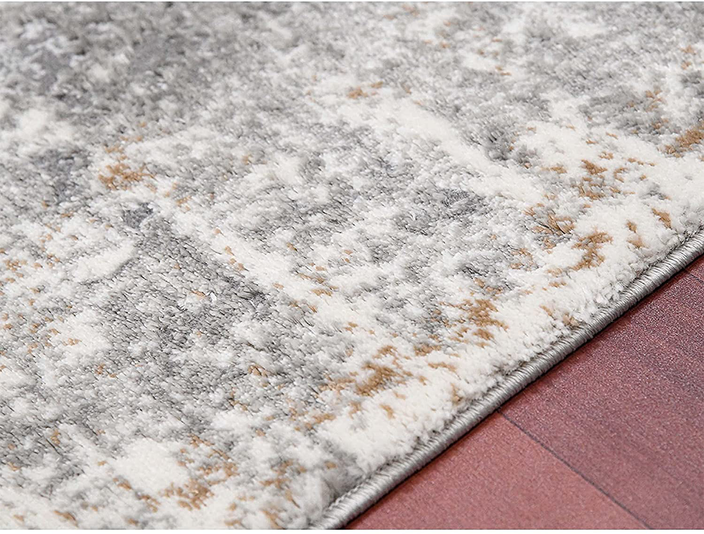 Savannah Milan Gray Polyester Blend Area Rug