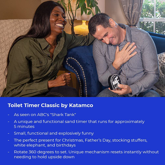 Toilet Timer by Katamco (Classic), Funny Gifts for Men, Husband, Dad, Fathers Day, Birthday Gag