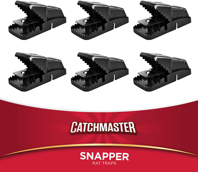Catchmaster Jumbo Snapper Quick Set Rat / Mouse Snap Trap - 6 Pack