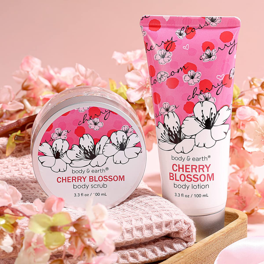 5 Piece Bath and Body Gift Set - Cherry Blossom Scent