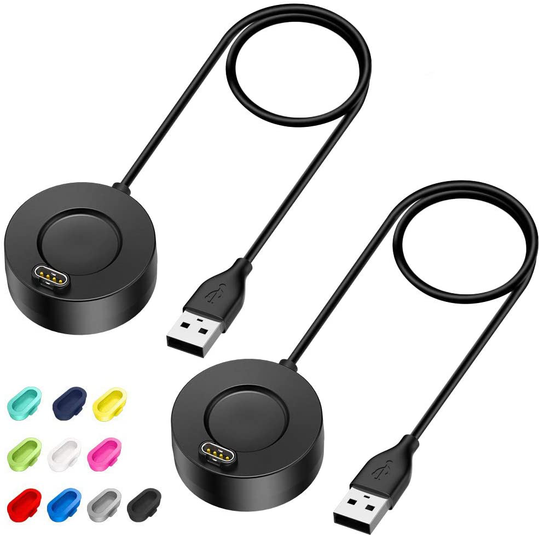 2 Pack Charger Compatible with Garmin Vivoactive 3 4 4S/ Fenix 5 / Fenix 6 6S 6X / Venu Sq Music