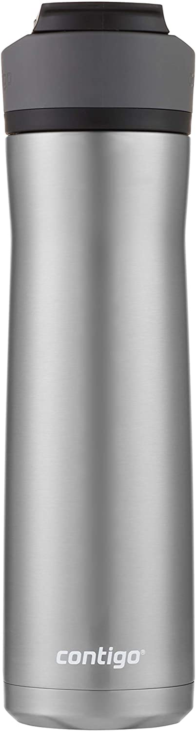 Contigo AUTOSPOUT Straw Ashland Chill Stainless Steel Water Bottle, 20 oz, Sangria AND Stainless Steel Water Bottle | Vacuum-Insulated Water Bottle | AUTOSPOUT Ashland Chill Water Bottle