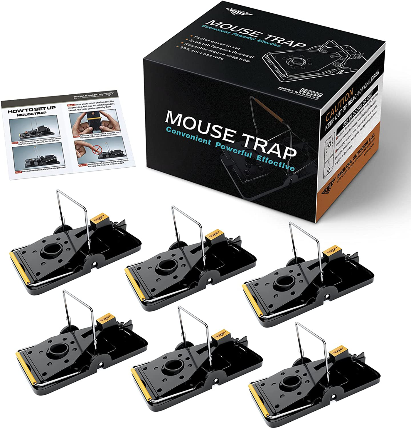 Mouse Traps Indoor Mouse Trap Mice Trap for House Mouse Traps No See Kill 6 Packs (Small)