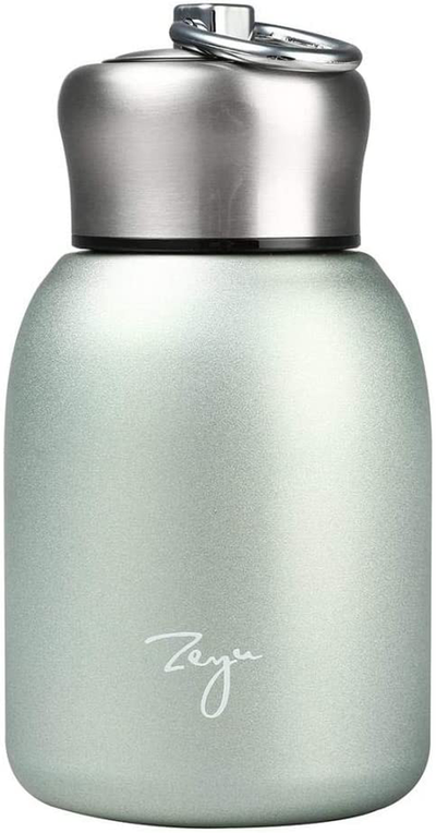 Mini 9 oz Stainless Steel Water Bottle, 280ML Vacuum Insulated Water Bottle Leak Proof Sport Tumbler Cup Hot and Cold Water Bottle (Silver)