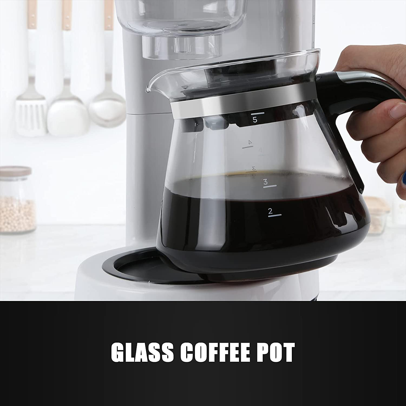 BOSCARE 12 Cup Coffee Maker Programmable Drip Coffee Maker: Mini Coffee Machine with Auto Shut-off | Strength Control | Silver Black