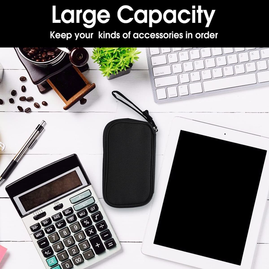 Electronic Organizer Pouch Bag, 3 Compartments Travel Cable Organizer Bag Pouch Portable Electronic Phone Accessories Storage Multifunctional Case for Cable, Cord, Charger, Hard Drive, Earphone