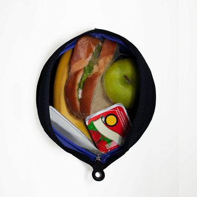 BUILT Gourmet Getaway Soft Neoprene Lunch Tote Bag - Lightweight, Insulated and Reusable Black LB31-BLK