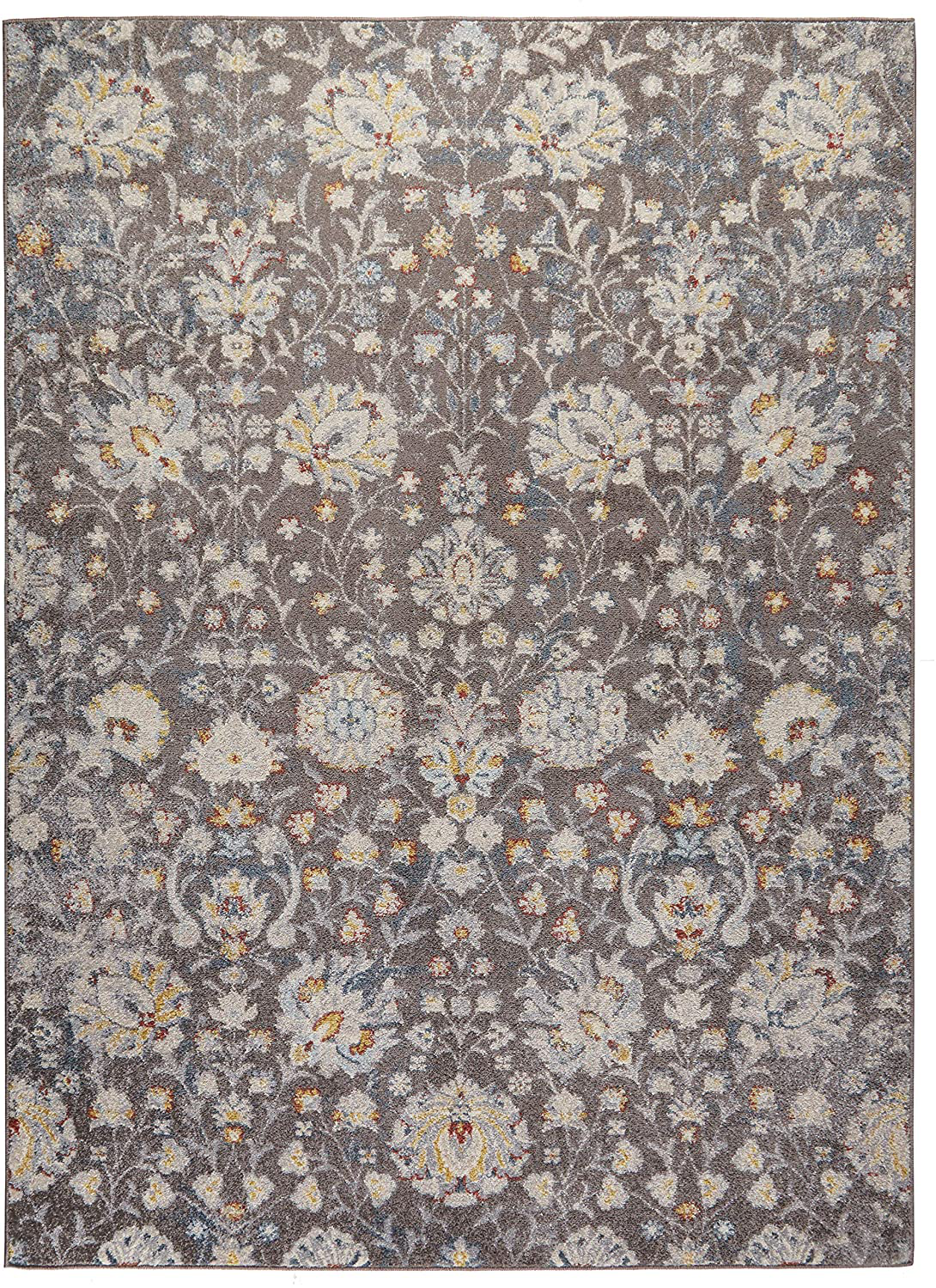 Home Dynamix Venice Flore Area Rug, 5'3"x7'3" Rectangle, Ivory Blue