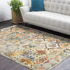 Lahome Floral Medallion Collection Area Rug - 3’ X 5’ Non-Slip Distressed Bohemian Vintage Traditional Area Rug Accent Throw Rugs Floor Carpet for Living Room Bedrooms Decor (3’ X 5’, Multicolor)